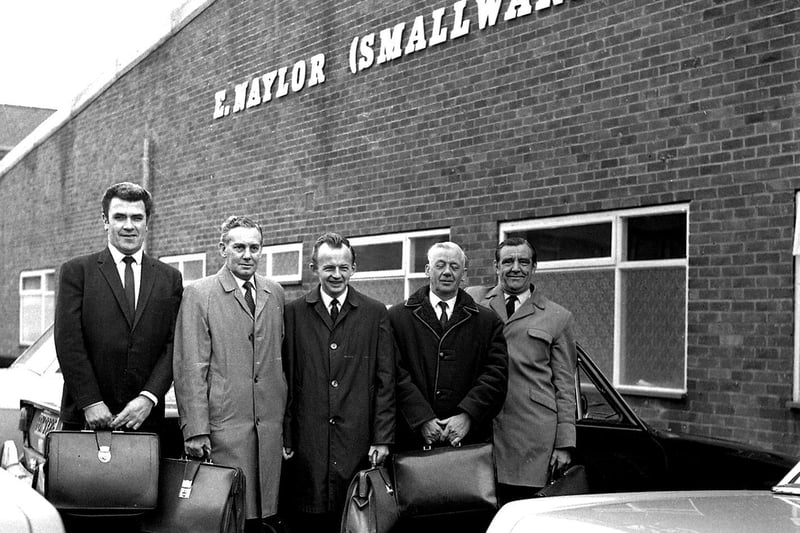 The sales staff of Naylor's Smallware Ltd Wigan in 1970