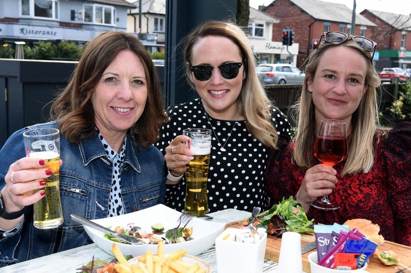 Angela Bardell, Sarah Fuller and Lynn Orton at the Lime Bar, Penwortham