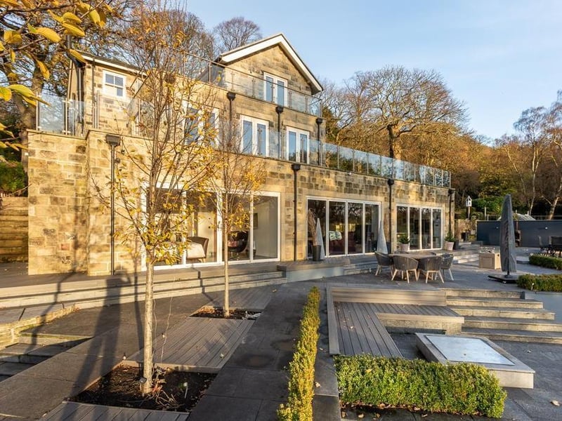 The private estate in Rawdon boasts four acres of land. The detached residence was built in 1900 and has stunning views across the river and countryside. It is on the market for £1,750,000 with Hardisty Prestige.