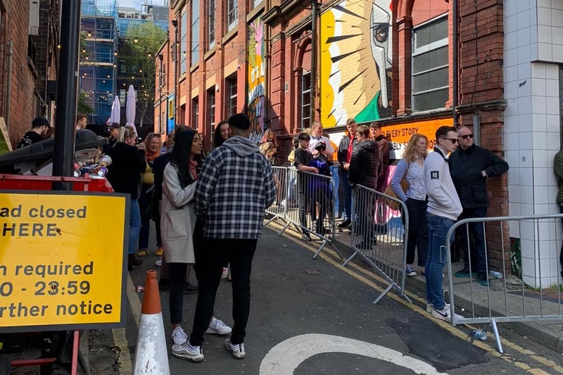Long queues were spotted at Belgrave as Leeds residents packed in to get a drink