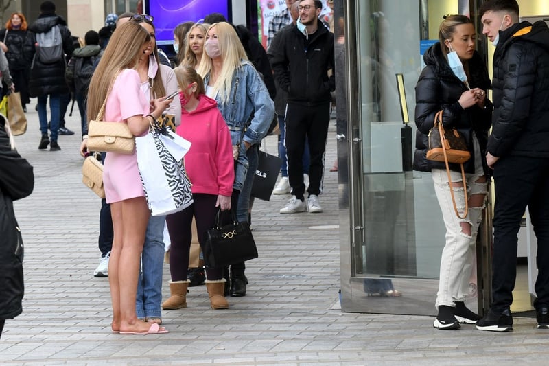 Meanwhile shops continued to be busy as retailers celebrated the return to normality alongside drinking and food venues