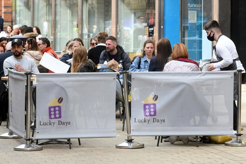 Customers enjoy a trip to Lucky Days in Briggate