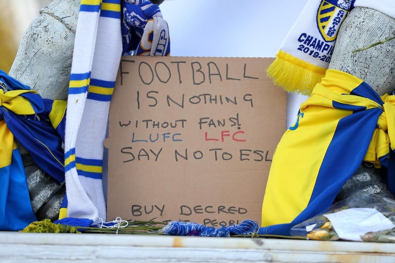 "Football is nothing without fans. LUFC and LFC say no to ESL"