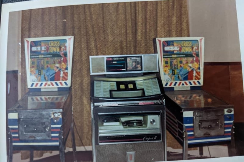 The jukebox and arcade games.