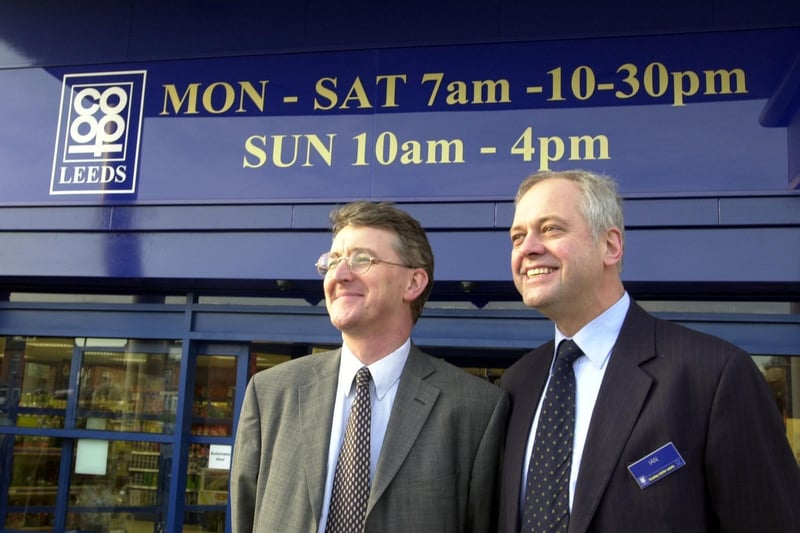 Deceber 2001 and a new Co-op store was opened in Beeston. Pictured is Ian Hirst, general manager for foods, with Hilary Benn MP.