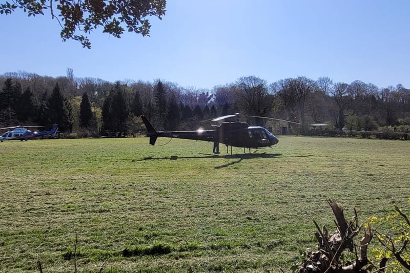 The star is understood to have travelled by helicopter. Photo courtesy of Pear Tree B and B and Holiday Cottages.