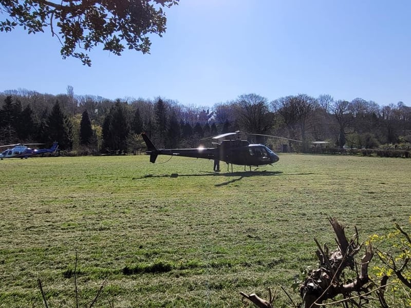 The star is understood to have travelled by helicopter. Photo courtesy of Pear Tree B and B and Holiday Cottages.