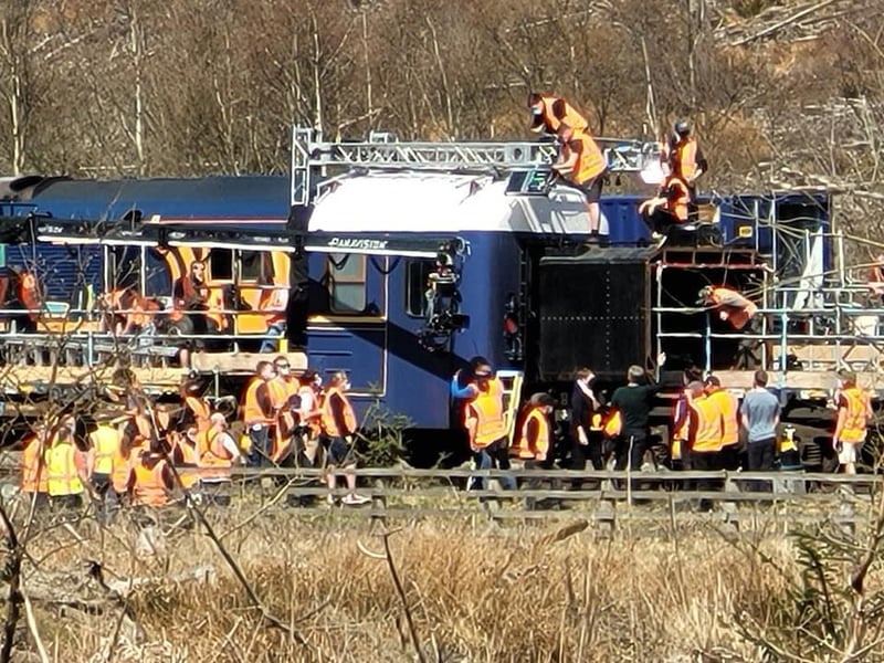 A film crew were spotted at North Yorkshire Moors Railway. Photo courtesy of Pear Tree B and B and Holiday Cottages.