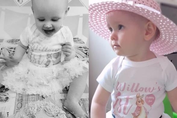 Willow Rose turned one on Easter Sunday. Mum Donna said: "We attempted a home cake smash as photographer's were closed."