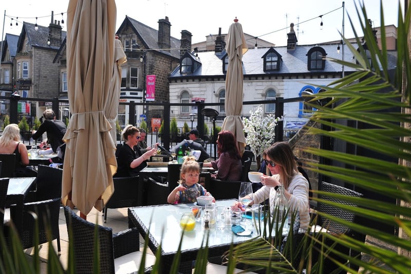 Dining out on the terrace at Vivido in Harrogate.