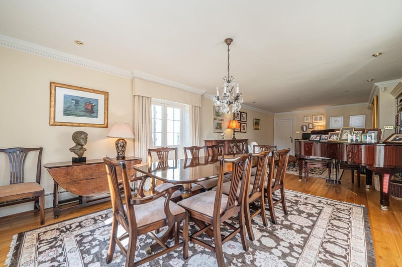 The dining room is ideal for entertaining.