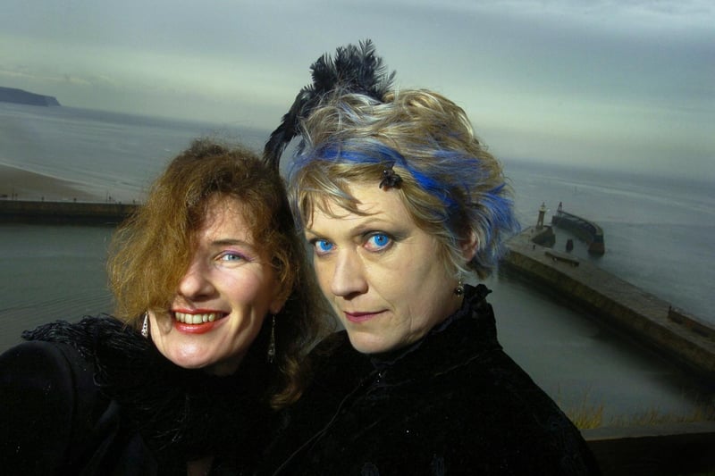 Helen Peel and Liz Keenan at the goth weekend.