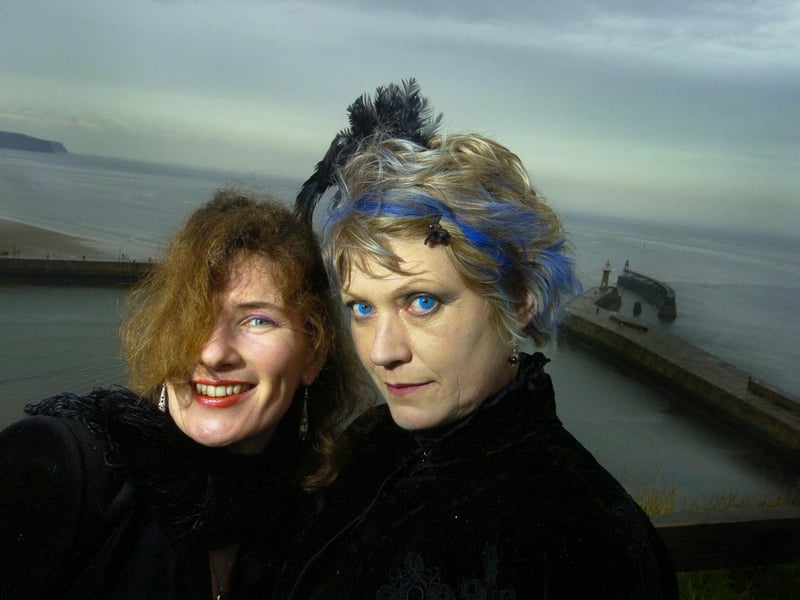 Helen Peel and Liz Keenan at the goth weekend.