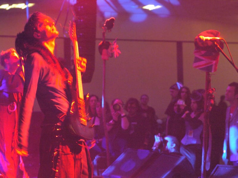 Musical entertainment at the goth weekend.