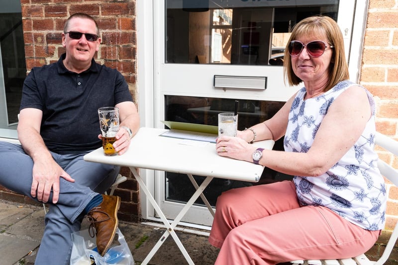 Gary and Sharron Westwood enjoy a drink at Forum, Preston.