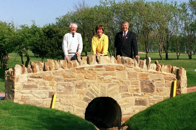 A new bridge - a reproduction of the famous Swilken bridge at St Andrews - was unveiled at the second hole at Howley Hall Golf Club.