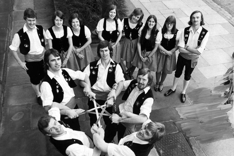 Members of Leeds University Sadler Hall Folk Group were preparing to fly to Sicily to represent England in a folk dance festival in January 1975.