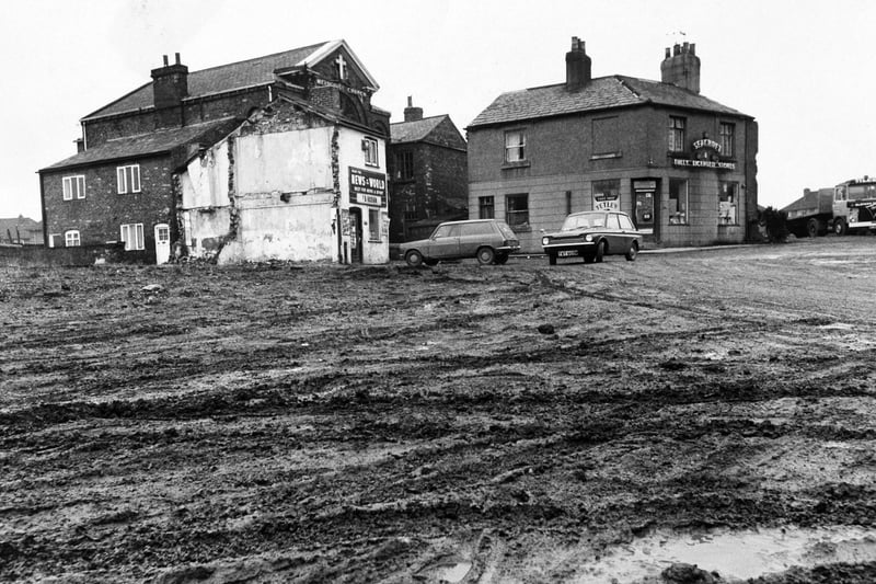 February 1975 and owners of this shop on York Road at Seacroft were complaining about muddy conditions.