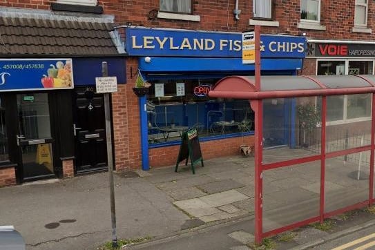 Leyland Fish and Chips, Takeaway/sandwich shop, 358 Leyland Lane, Leyland, Lancashire, PR25 1TB / Last inspected March 8, 2021