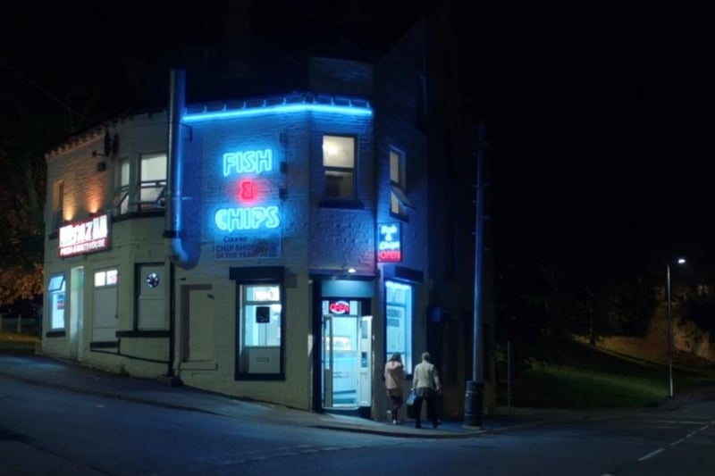 In episode 4, Brackenbed Fisheries, located off Pellon New Road, could be seen as two of the characters went for a bag of chips.