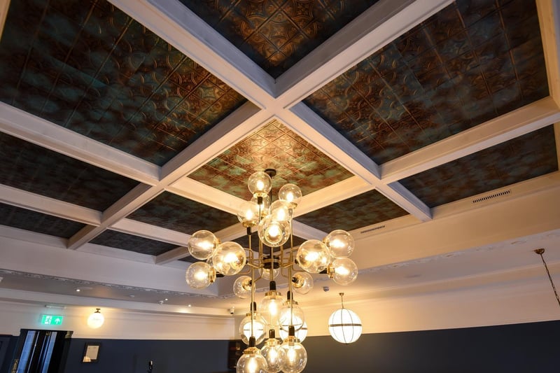 Ceiling and light fixtures.