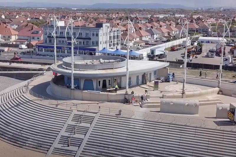 Cleveleys seafront has undergone a sci-fi makeover in preparation for the filming.