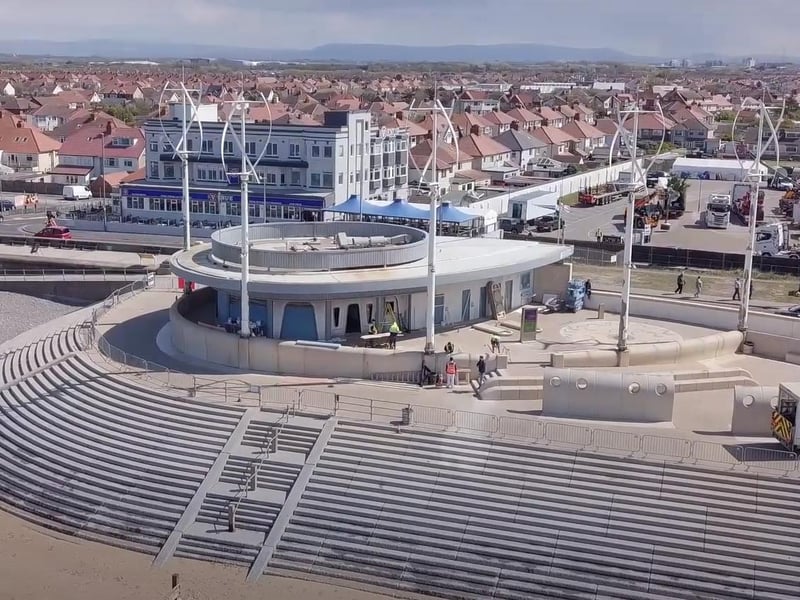 Cleveleys seafront has undergone a sci-fi makeover in preparation for the filming.