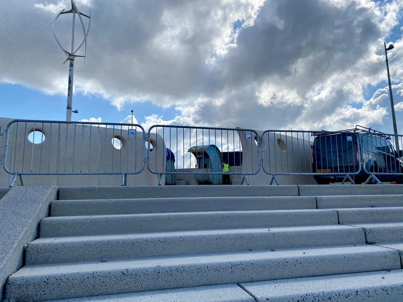 While Pinewood Studios have declined to confirm what they are filming for, the area seems to have been remodeled into some kind of marketplace.