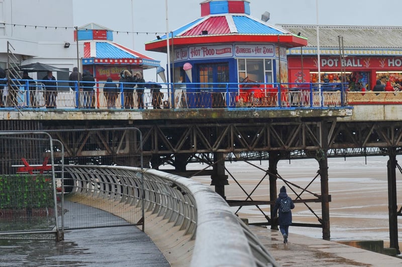 Tourists and locals braved the winds and heavy rain on May Bank Holiday Monday.