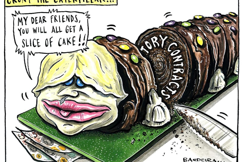 Tory cronyism coinciding with caterpillar cake copyright