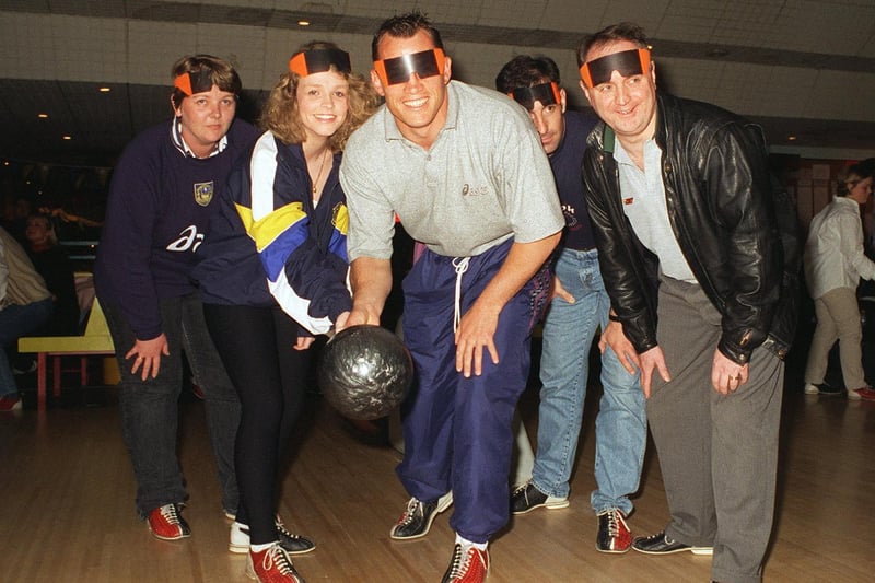 L.A. Bowl on Sweet Street in Hunslet played host to more than 30 teams in a 'blindfold bowling' challenge in aid of the RNIB charity.