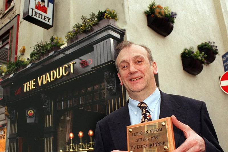 The Viaduct pub on Lower Briggate was celebtating success in the Leeds in Bloom awards. Pictured is landlord Keith Prime.