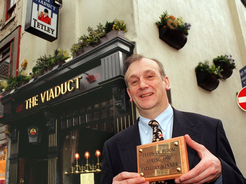 The Viaduct pub on Lower Briggate was celebtating success in the Leeds in Bloom awards. Pictured is landlord Keith Prime.