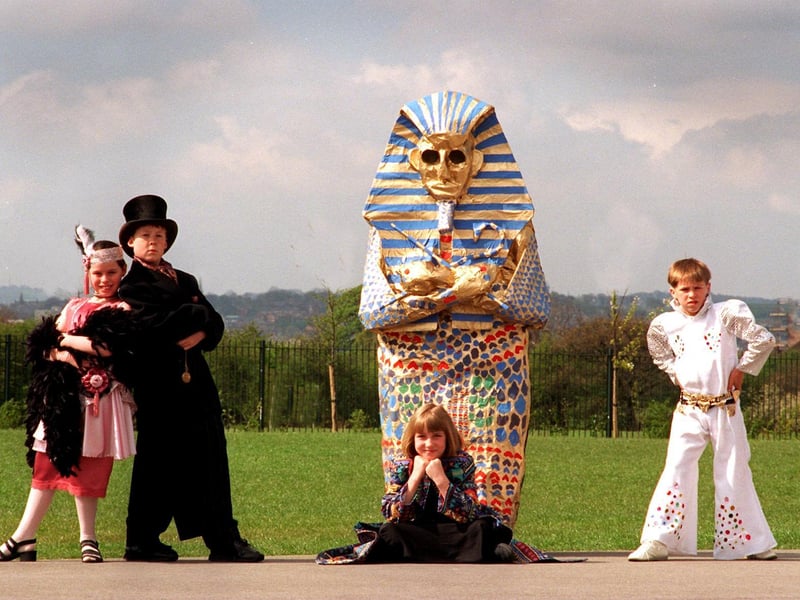 A giant 7ft high Egyptian statue was the centrepiece of a production of Joseph and His Amazing Technicolor Dreamcoat being performed by pupils at St Chad's C of E Primary.