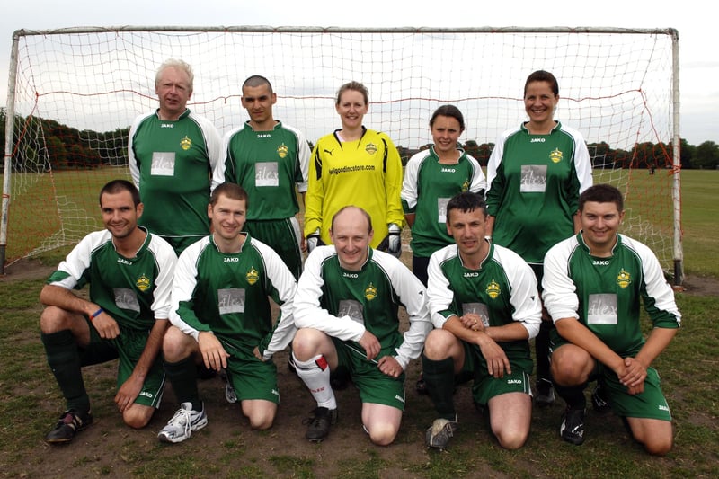 The Harrogate Police football team get ready for their match against residents from Dalby Estate