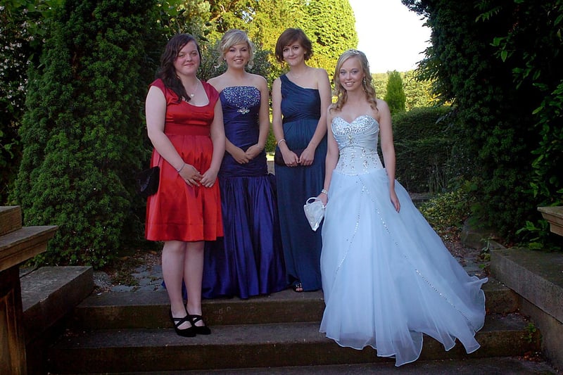 Jessica, Daniella, Lucy and Chloe each had their own signature colour during the Horbury School prom night in June 2011.