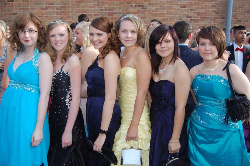 Kathleen, Emily, Emily, Helen, Evija and Danni at the Outwood Grange prom night in 2006.