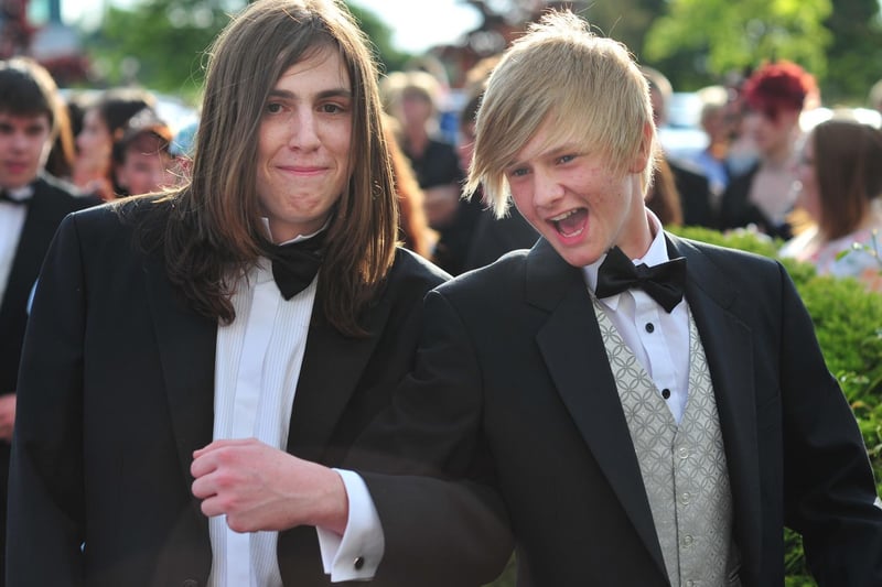 These two showed off their personal sense of style at the Horbury School Prom at Cedar Court Hotel in 2010.
