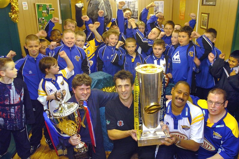 November 2004 and the Harehills Pigeons RL team had their new changing rooms at Harehills Liberal Club officially opened by Andrew Wilson (front centre), the RL development officer for Leeds.