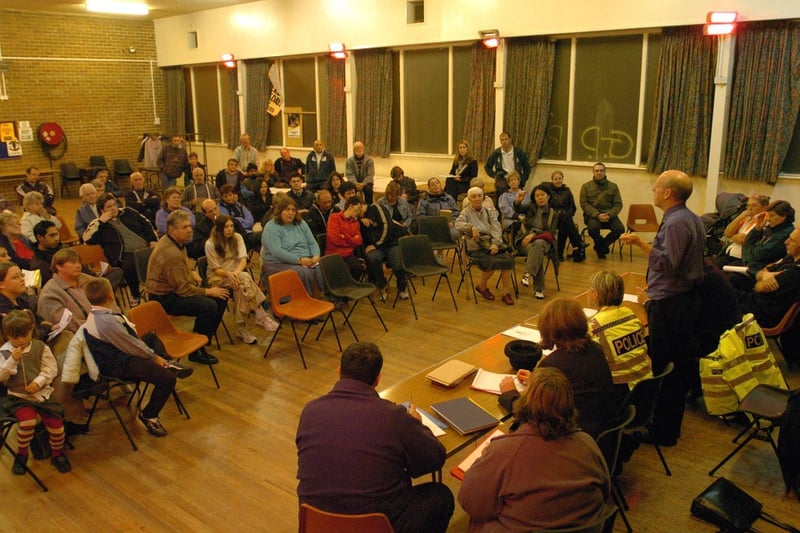 October 2004 and the community came together to discuss the issue of anti-social behaviour.