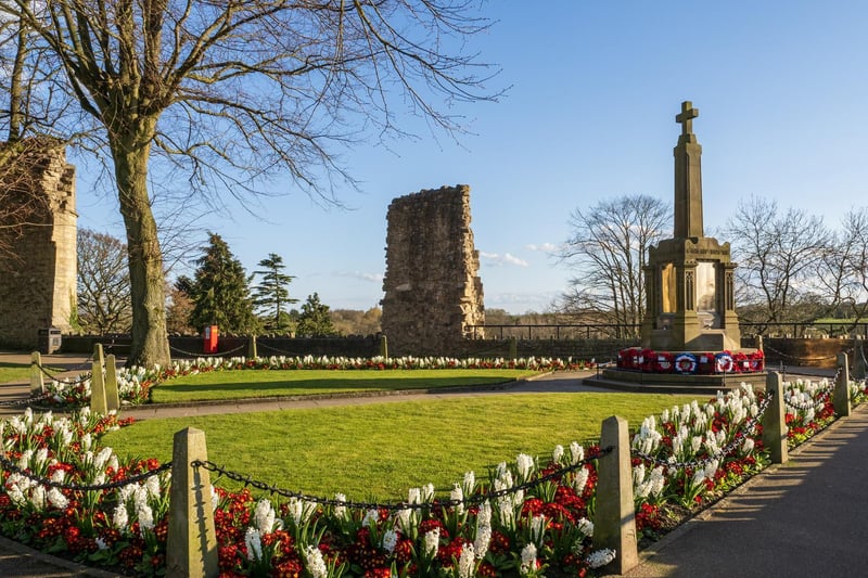 Flower beds at Knaresborough Castle to mark the centenary year of the Royal British Legion, by Michelle Bray.
