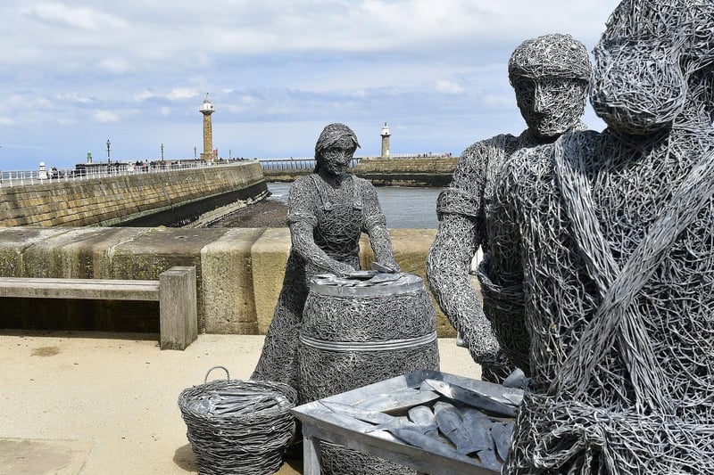 Herring Girls - From the early 1900's until the Second World War fishing fleets followed shoals of herring. When they landed at Whitby 'herring girls' would gut the fish.