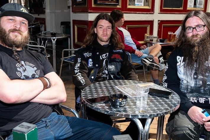 Nathan Sutton, Danny Thyme and Matthew Warburton at the Rose and Crown. Photo: Kelvin Stuttard