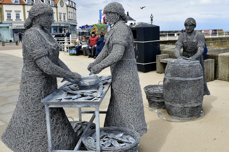 Herring Girls - From the early 1900's until the Second World War fishing fleets followed shoals of herring. When they landed at Whitby 'herring girls' would gut the fish.