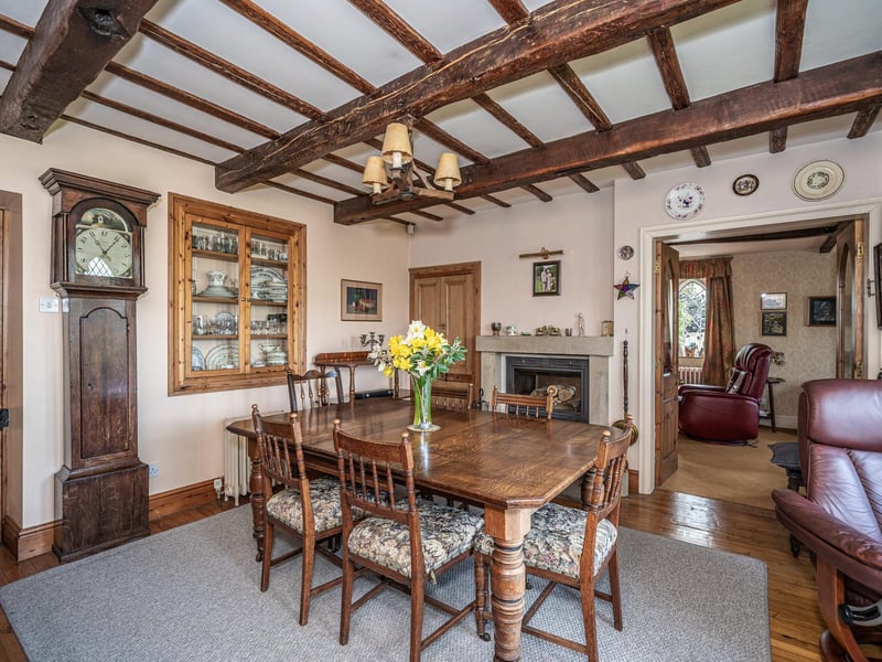 The formal dining area.