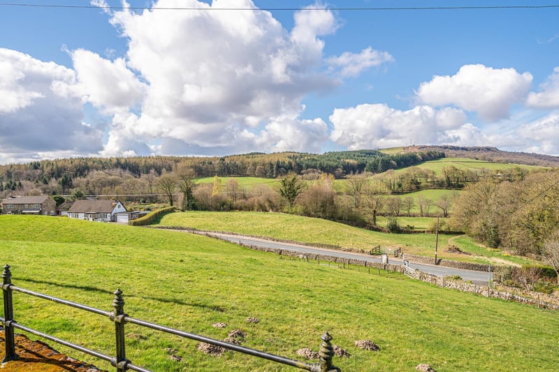 The property boasts magnificent views of Yorkshire.