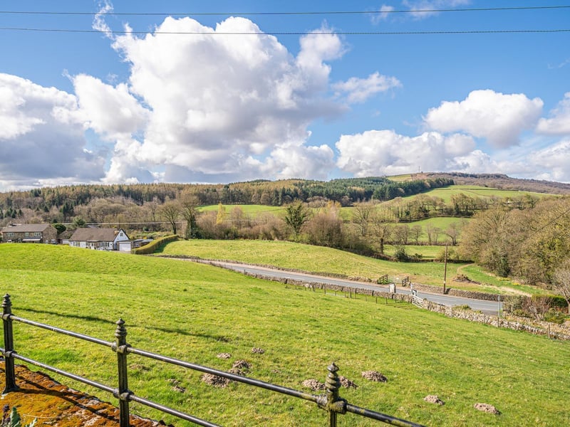 The property boasts magnificent views of Yorkshire.