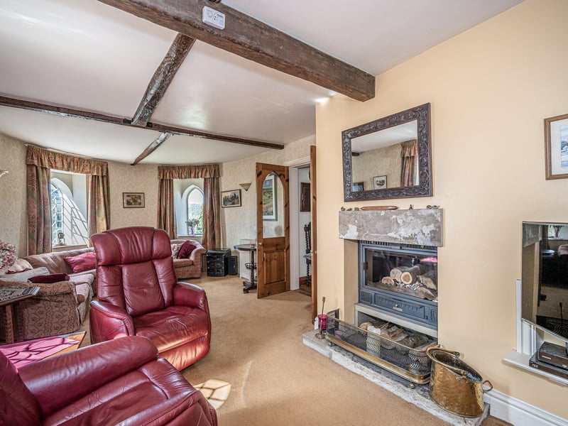 The living area with traditional features.