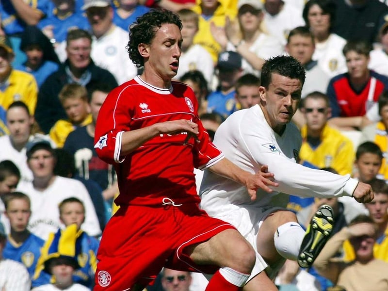 Ian Harte fires towards goal.