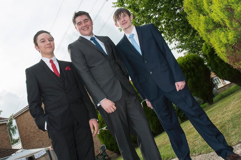 Picture by Allan McKenzie/AMGP.co.uk - 260614 - Press - Outwood Prom, Outwood, England - 
Thomas, Hayden and Ben show off their best outfits at the Outwood Grange prom in 2014.